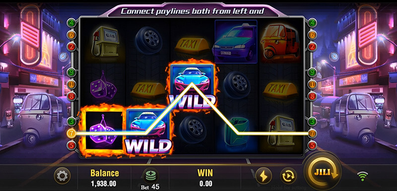 JILI Happy Taxi Slot - Wild Symbol Winning Combination