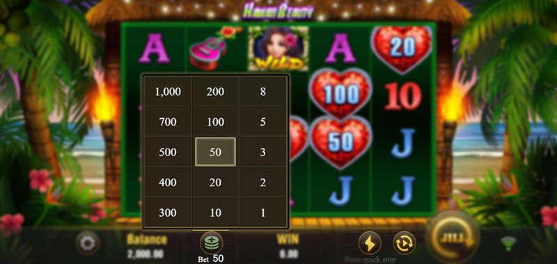 JILI Hawaii Beauty Slot - Betting Option, Auto Spin, Turbo Spin