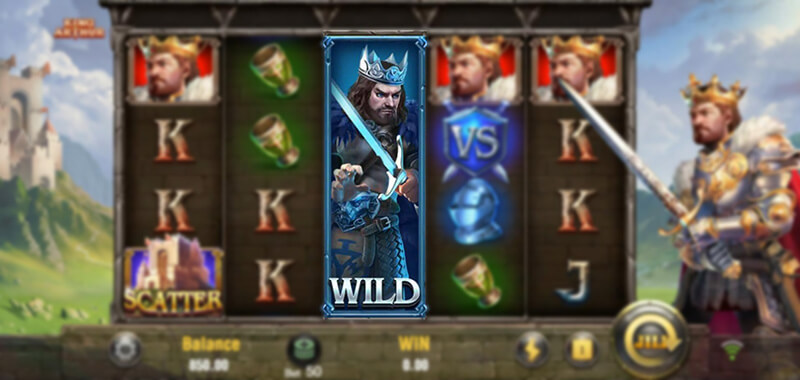 JILI King Arthur Slot - Blue VS Symbol Expand Into Bar Wild