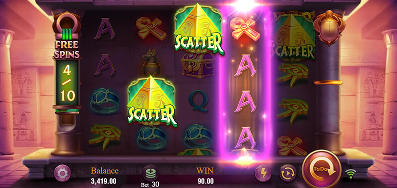 JILI Legacy of Egypt Slot - Retrigger 5 Free Rounds