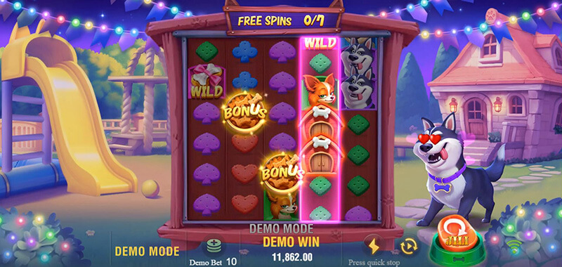 JILI Lucky Doggy Slot - Retrigger Free Spins