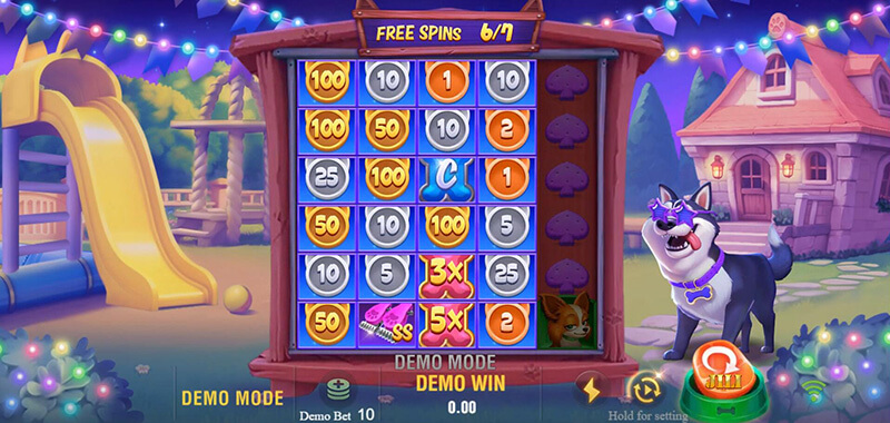 JILI Lucky Doggy Slot - Golden Dog Houses Transform Into Different Special Bonus Symbols