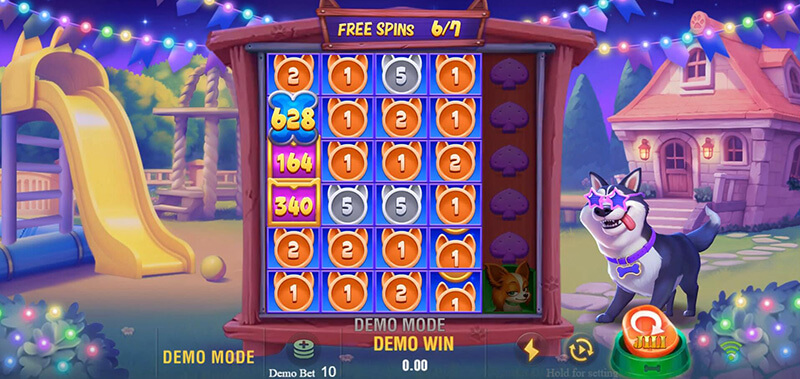 JILI Lucky Doggy Slot - Cutting Symbols Remain On The Reels