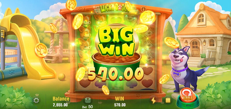 JILI Lucky Doggy Slot - Big Win