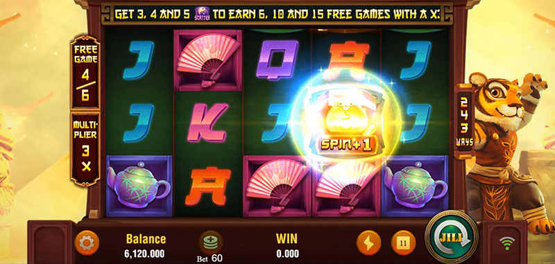 JILI Master Tiger Slot - +1 Free Spin