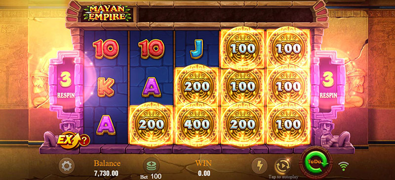 JILI Mayan Empire Slot - Mayan Gold Feature Reset 3 Free Spins