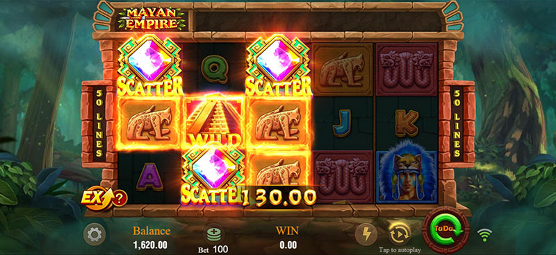 JILI Mayan Empire Slot - 3 Scatter Symbol Appears