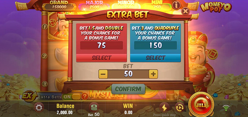 JILI Money Pot Slot - Extra Bet