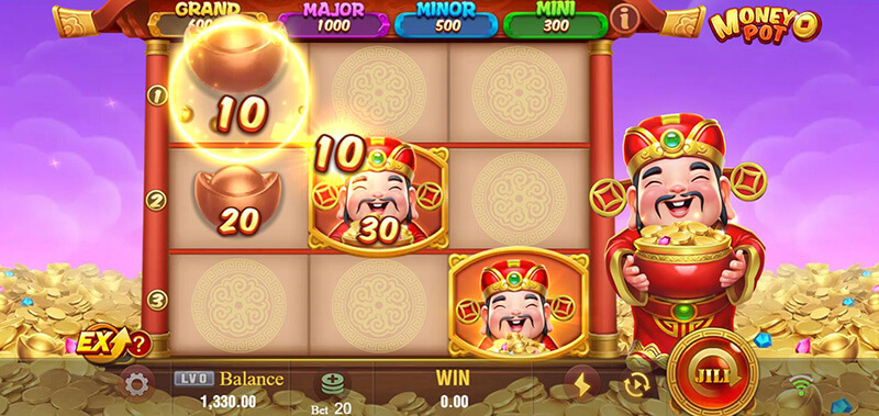 JILI Money Pot Slot - Trigger Golden Lock Respin