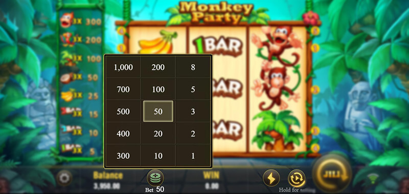 JILI Monkey Party Slot - Betting Option, Auto Spin, Turbo Spin