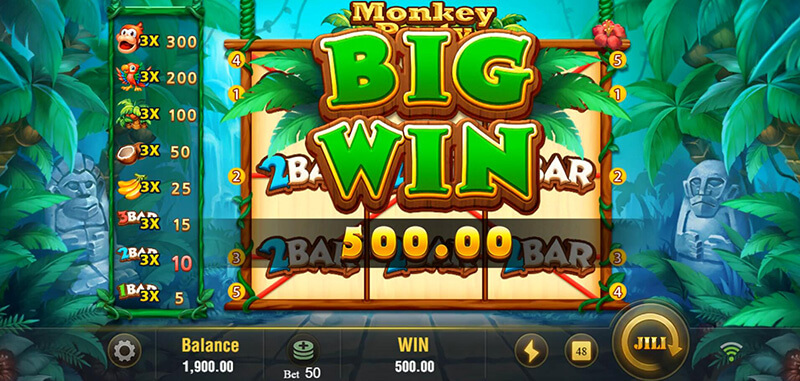 JILI Monkey Party Slot - Big Win