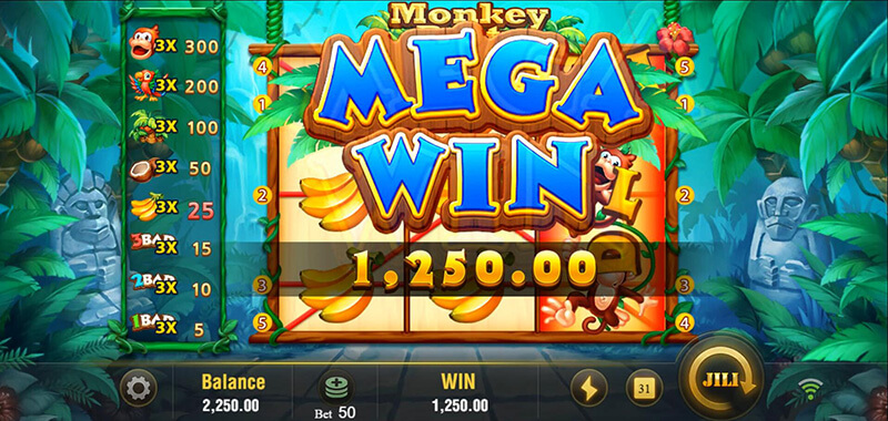 JILI Monkey Party Slot - Mega Win