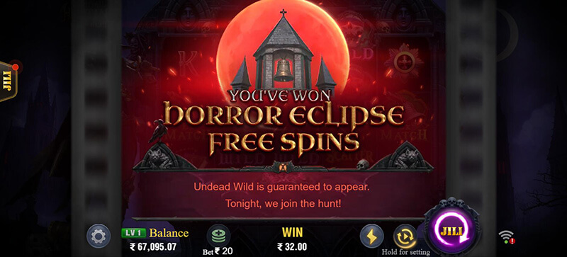 JILI Nightfall Hunting Slot - Horror Eclipse Free Spins Bonus