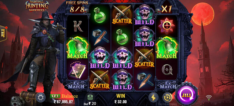 JILI Nightfall Hunting Slot - Trigger Horror Eclipse Free Spins