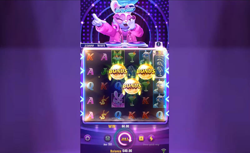 JILI Party Star Slot - 3 Scatter Symbols Trigger Free Spins Bonus