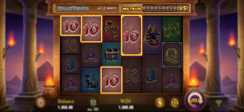 JILI Pharaoh Treasure Slot - Combo Multipliers