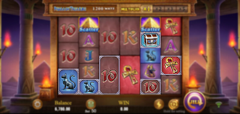 JILI Pharaoh Treasure Slot - Silver Frame Symbols