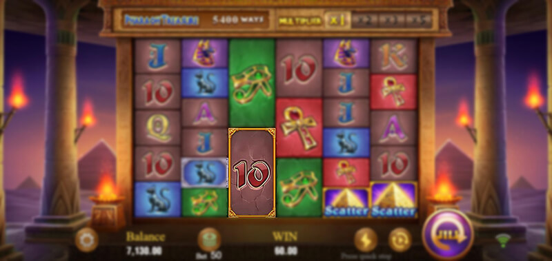 JILI Pharaoh Treasure Slot - Golden Frame Symbols