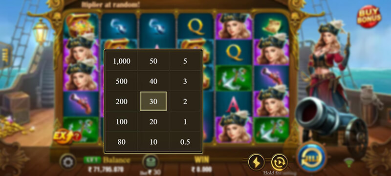 JILI Pirate Queen Slot - Betting Option, Auto Spin, Turbo Spin