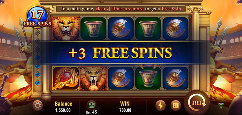 JILI Roma X Slot - Retrigger Free Spins