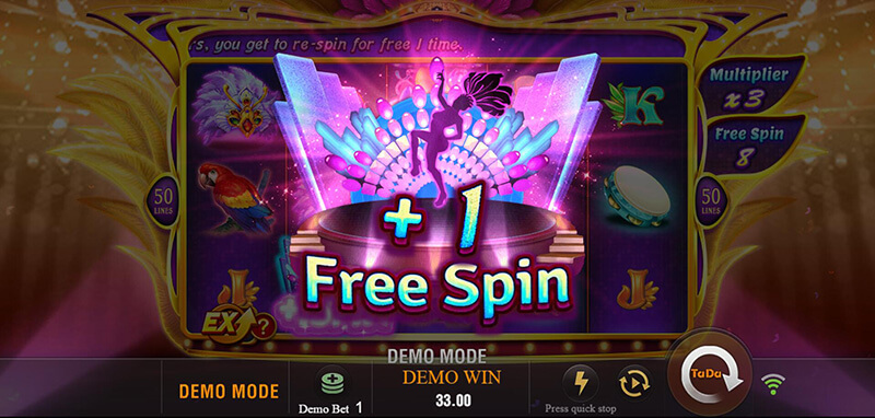 JILI Samba Slot - +1 Free Spin