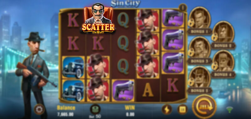 JILI Sin City Slot - Scatter Symbol