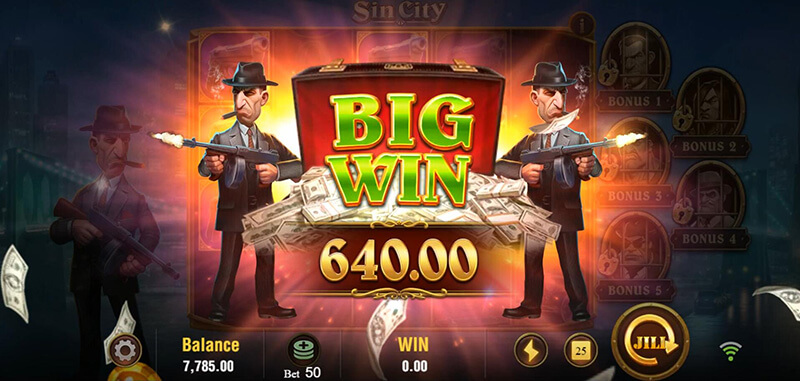 JILI Sin City Slot - Big Win