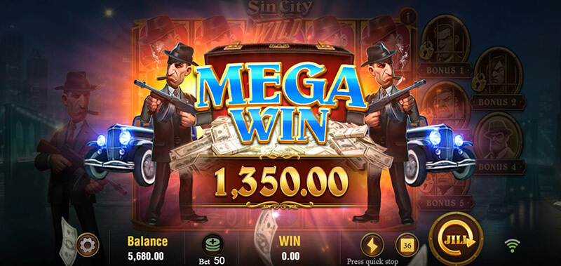 JILI Sin City Slot - Mega Win