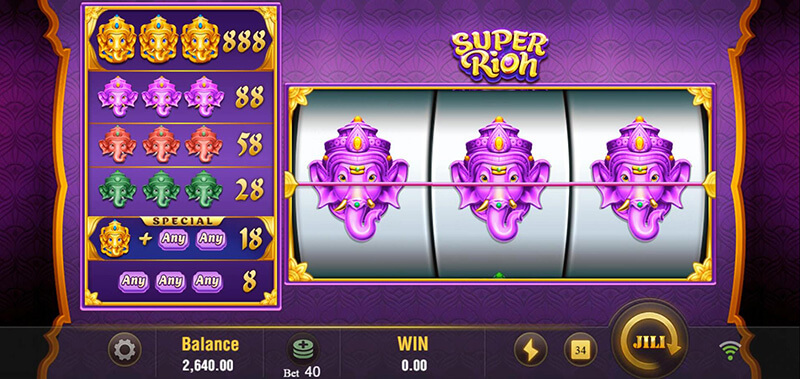 JILI Super Rich Slot - Purple Ganesha Winning Combinations