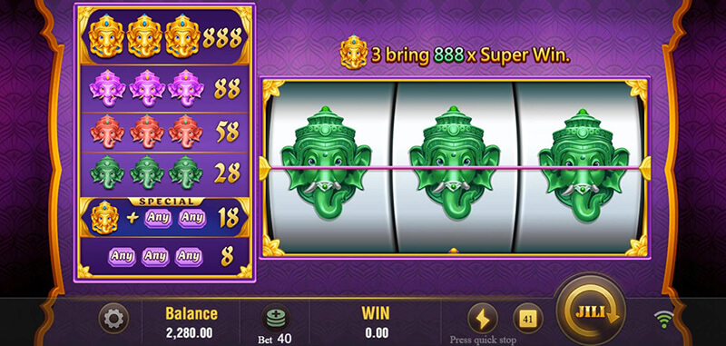 JILI Super Rich Slot - Green Ganesha Winning Combinations