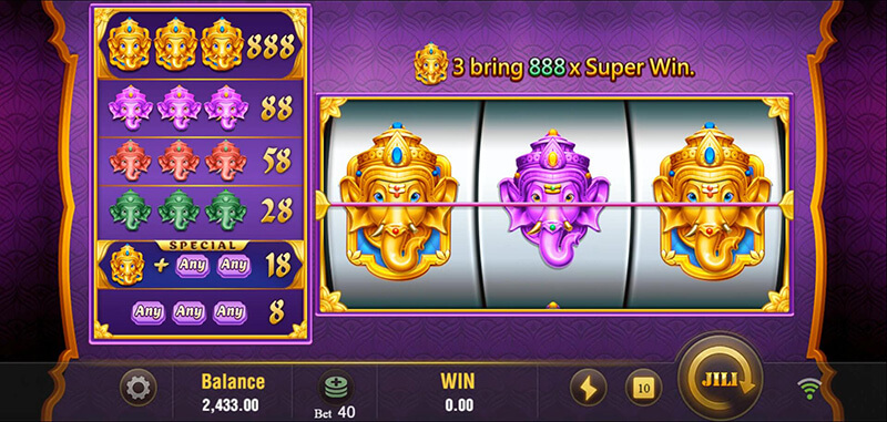 JILI Super Rich Slot - Gold Ganesha + Any Symbol (Purple Ganesha and Gold Ganesha)