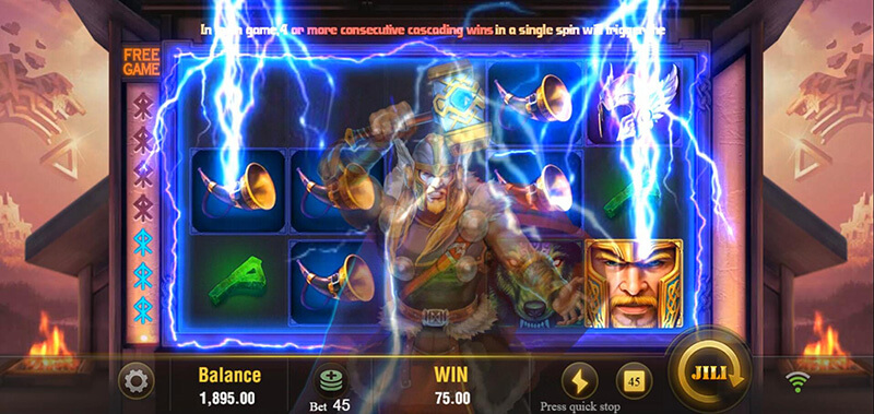 JILI Thor X Slot - Cascading Win Exceeds 3 Thor Appear