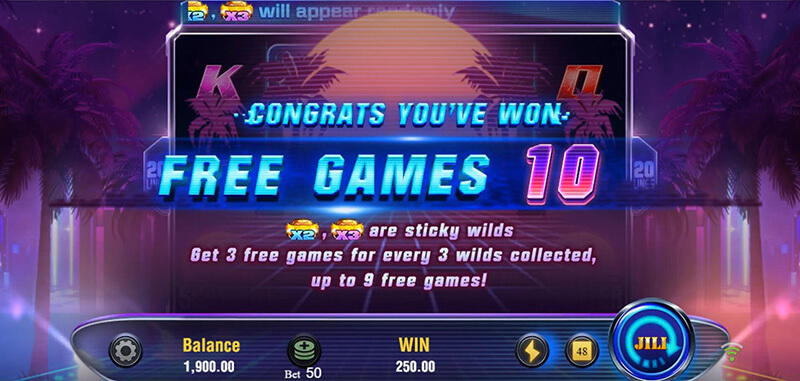 JILI Wild Racer Slot - 10 Free Spins Bonus