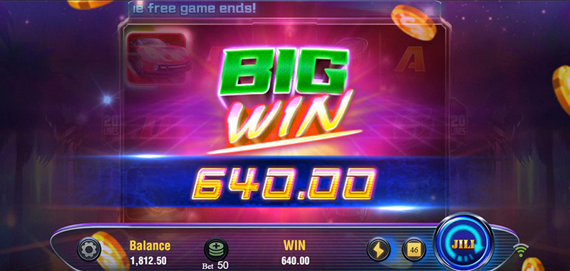 JILI Wild Racer Slot - Big Win