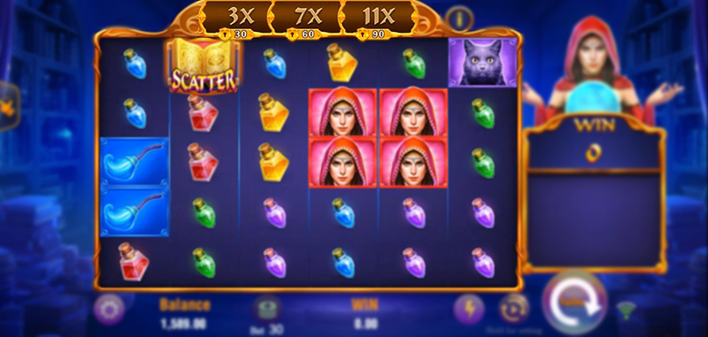 JILI Witches Night Slot - Locked Win Multipliers