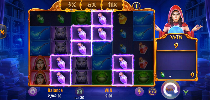 JILI Witches Night Slot - Tumbling Reels Feature