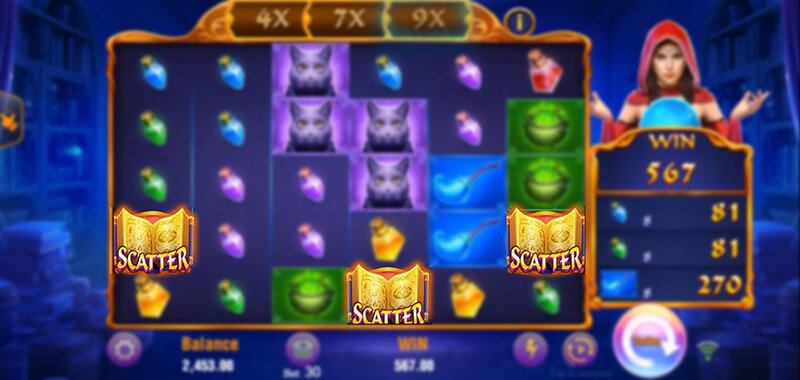 JILI Witches Night Slot - Scatter Symbols