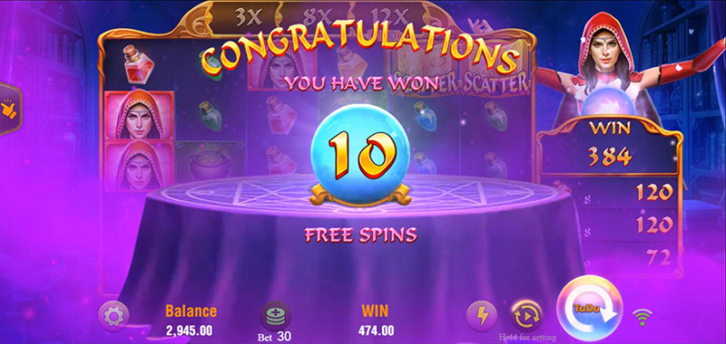 JILI Witches Night Slot - 10 Free Spins Bonus