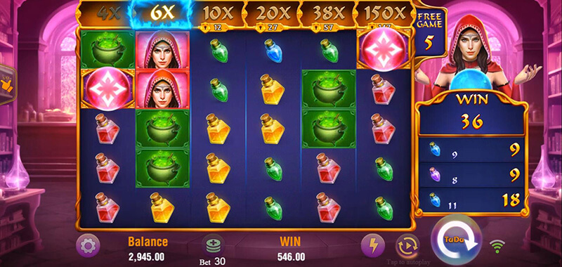 JILI Witches Night Slot - Free Spins Bonus Game The 2nd Locked Win Multiplier