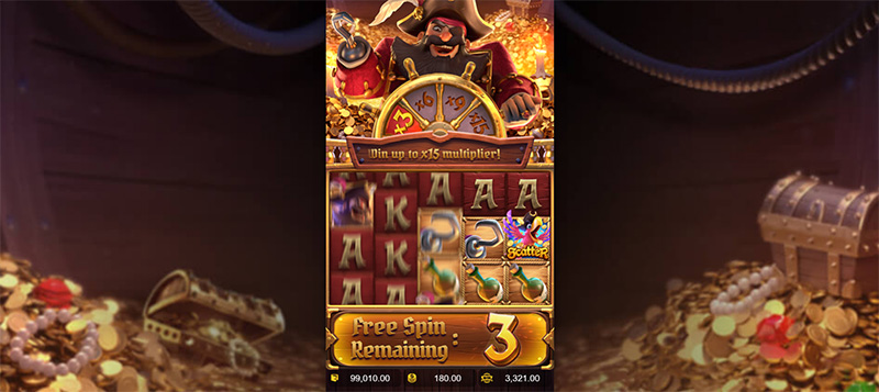 PG Captain's Bounty Slot - Free Spin Remaining