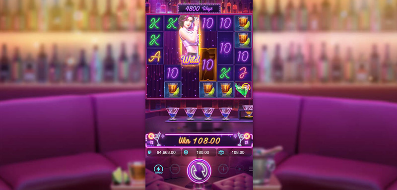 PG Cocktail Nights Slot - Gold Background Symbols Into Wild Symbols