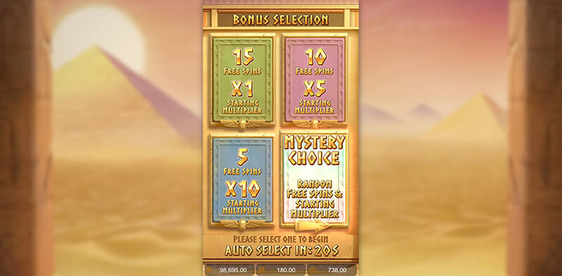 PG Egypt's Book Of Mystery Slot - Free Spins