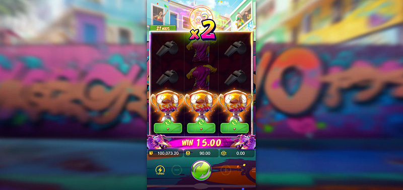 PG Futebol Fever Slot - Multiplier Feature 2X