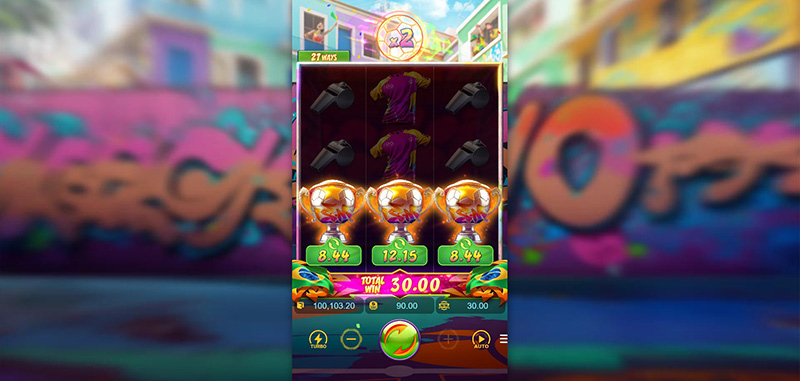 PG Futebol Fever Slot - Multiplier Feature 30 Reward