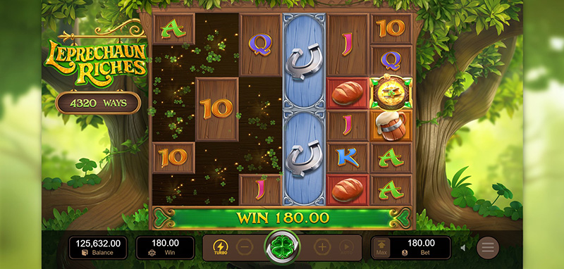 PG Leprechaun Riches Slot - Cascading Reels Feature