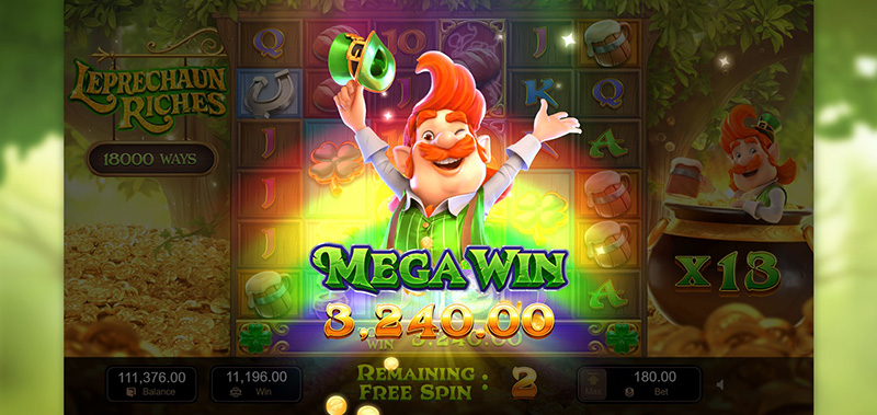 PG Leprechaun Riches Slot - Mega Win