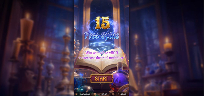 PG Mystic Potion Slot - 15 Free Spins Bonus Game