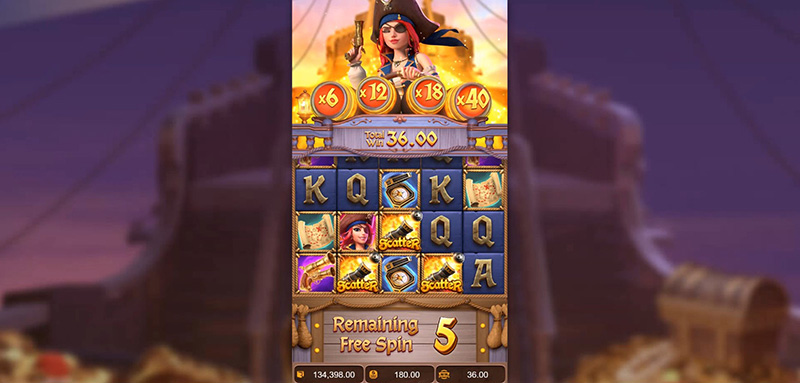 PG Queen of Bounty Slot - Multipliers of x6, x12, x18, and x40.