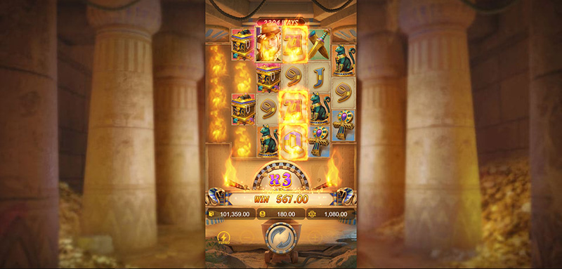 PG Raider Jane's Crypt of Fortune Slot - Cascading Reels Feature