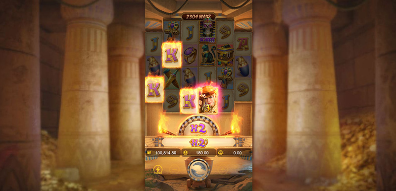 PG Raider Jane's Crypt of Fortune Slot - Sticky Wild Symbols